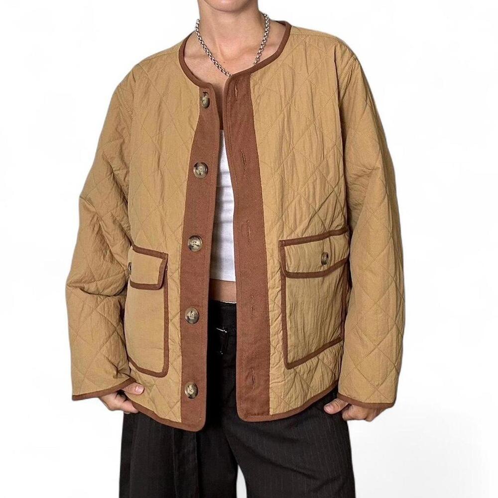 LOFT Women's Tan and Brown Jacket